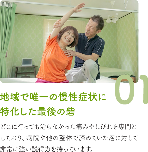 地域で唯一の慢性症状に特化した最後の砦
