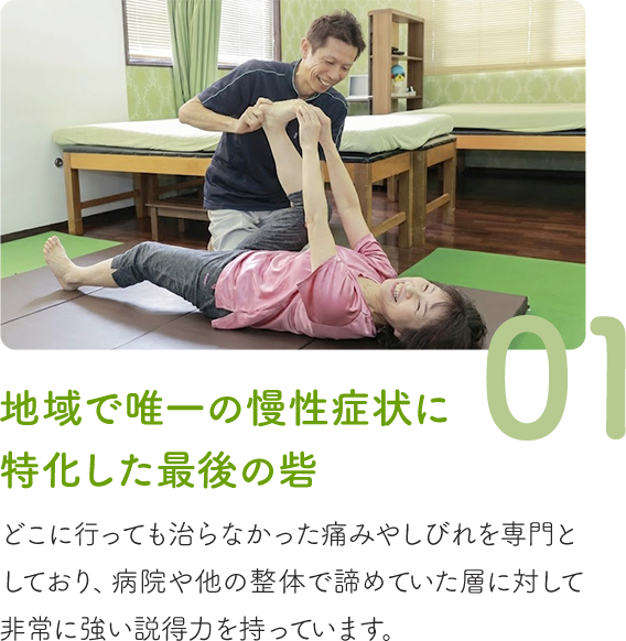 地域で唯一の慢性症状に特化した最後の砦