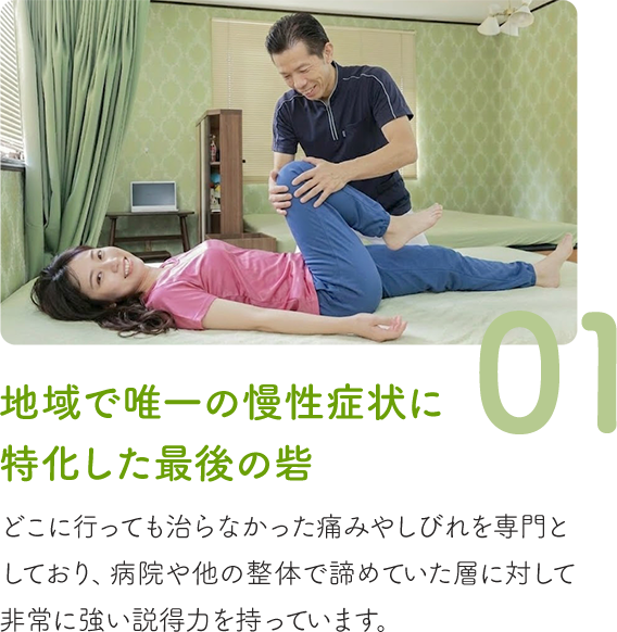 地域で唯一の慢性症状に特化した最後の砦