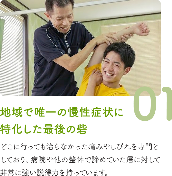 地域で唯一の慢性症状に特化した最後の砦